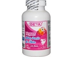 Deva, Vegan Hair Nails & Skin with Biotin, 90 Tabletten