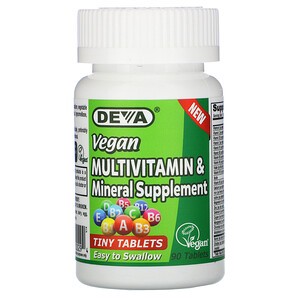 Deva, Vegan Multivitamin & Mineral Supplement, 90 Tabletten