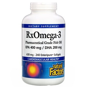 Natural Factors, Rx Omega-3, 630 mg, 240 Enteripure Weichkapseln