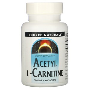 Source Naturals, Acetyl L-Carnitin, 500 mg, 60 Tabletten