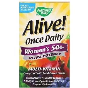 Nature's Way, Alive! Einmal täglich, Multivitamin für Frauen ab 50, 60 Tabletten