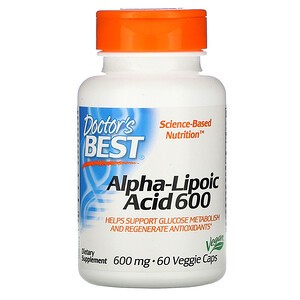 Doctor's Best, Alpha-Lipoic Acid, Alpha-Liponsäure, 600 mg, 60 vegetarische Kapseln