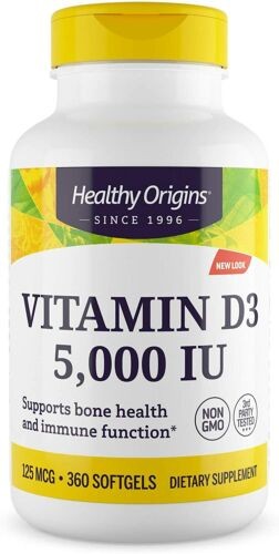 Vitamin D3 5,000 IU 360 Softgels