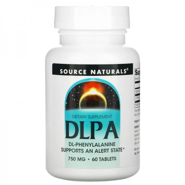 Source Naturals, DLPA, 750 mg, 60 Tabletten