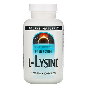 Source Naturals, L-Lysin, 1.000 mg, 100 Tabletten