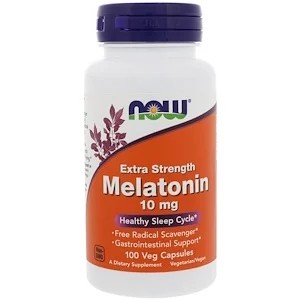 Now Foods, Extra stark Melatonin, 10 mg, 100 vegetarische Kapseln